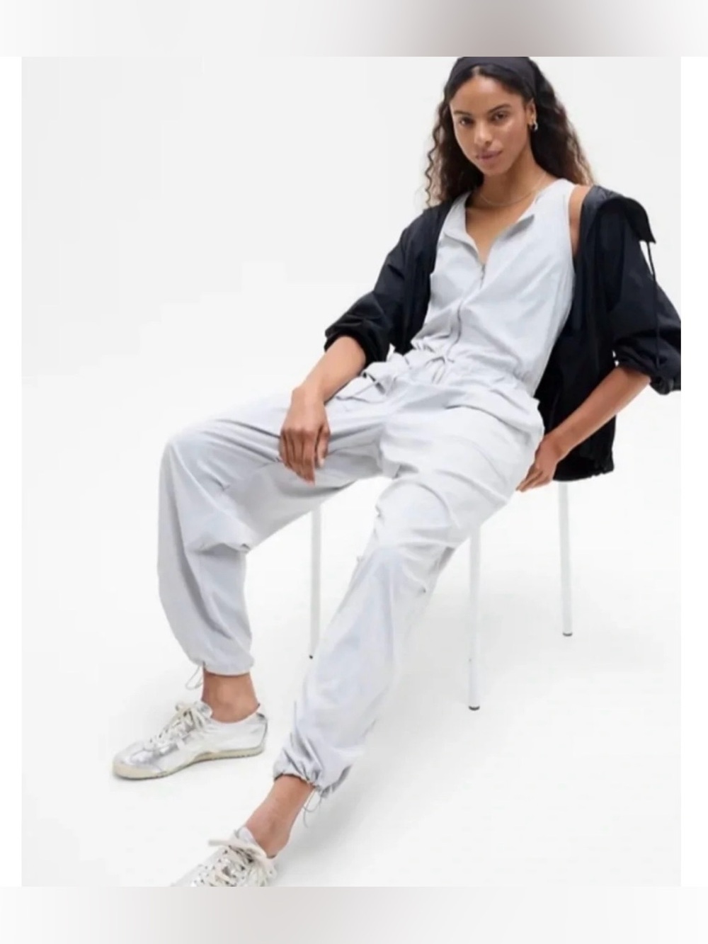 Medium Gray Athleta NWT jumpsuit romper athletic jogger set flex uv sun swim